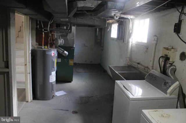 a close view of water heater room