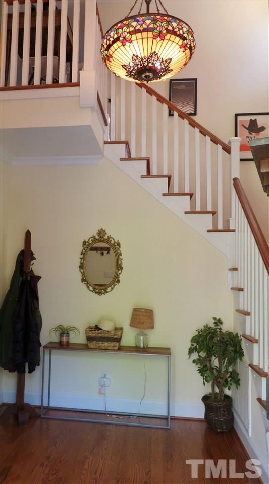 2815 Van Dyke Avenue Raleigh, NC 27607 - Photo 3 of 30 Beautiful foyer with stained glass lamp, one of the many little touches that give this home character!