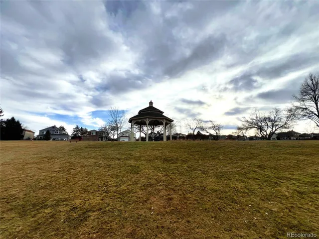 a view of a lake with a big yard