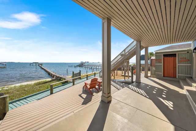 a view of outdoor space with seating area