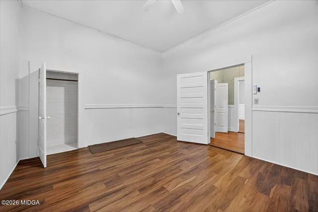 wooden floor in an empty room