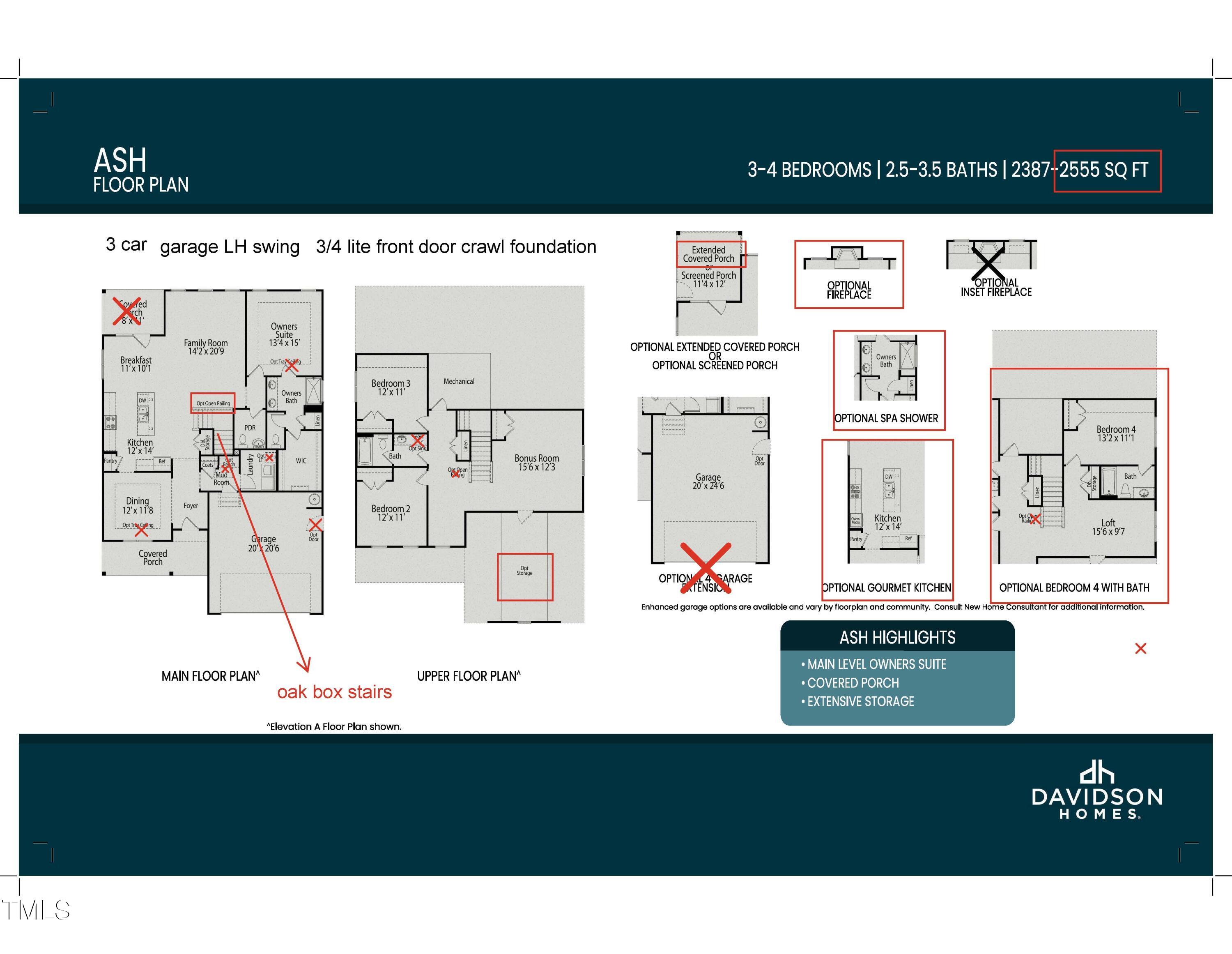 71 Priming Way Angier, NC 27501 - Photo 33 of 33 Ash floorplan with chosen selections