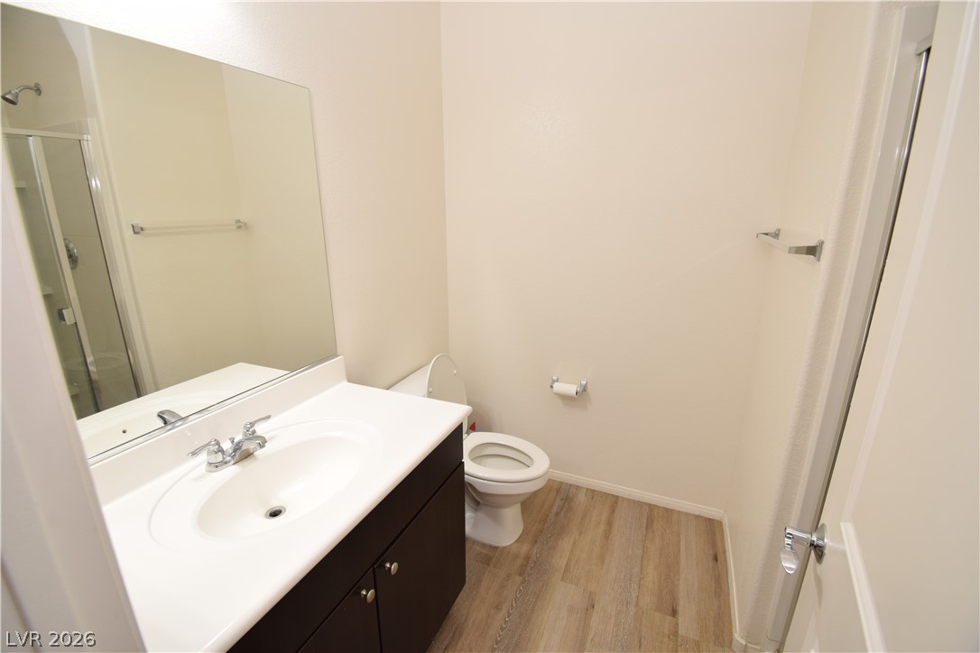 3622 Via Terracina Henderson, NV 89052 - Photo 7 of 22 Functional full bathroom featuring a vanity with ample counter space and a modern shower.