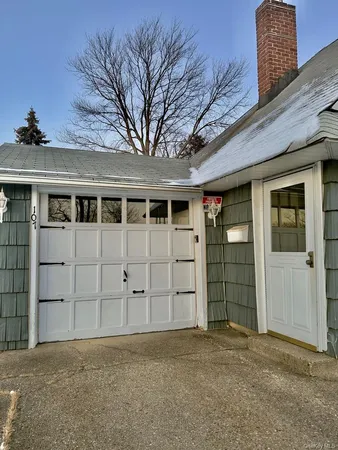 a view of a wooden door