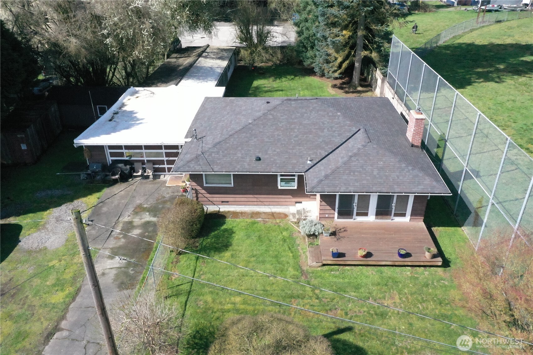 16110 178th Avenue Southeast Monroe, WA 98272 - Photo 2 of 35 an aerial view of a house with swimming pool and garden