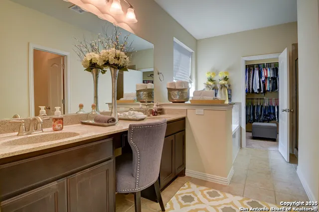 a kitchen with a sink cabinets and counter space