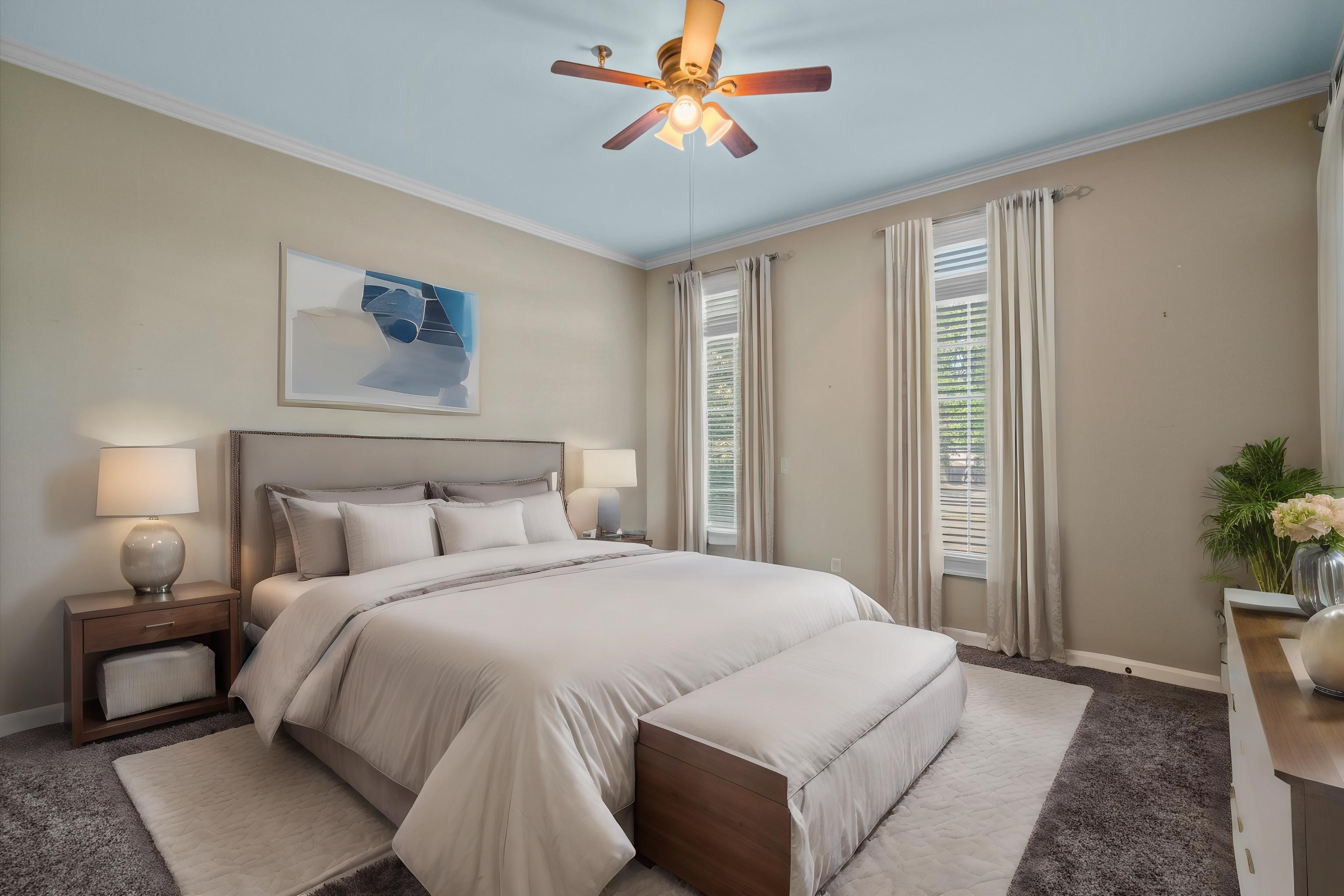 405 South Perkins Road, Unit 250 Memphis, TN 38117 - Photo 4 of 19 a bedroom with a bed and a chandelier