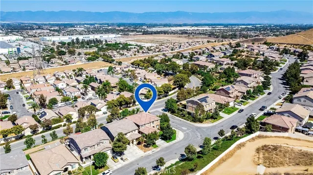 an aerial view of multiple house