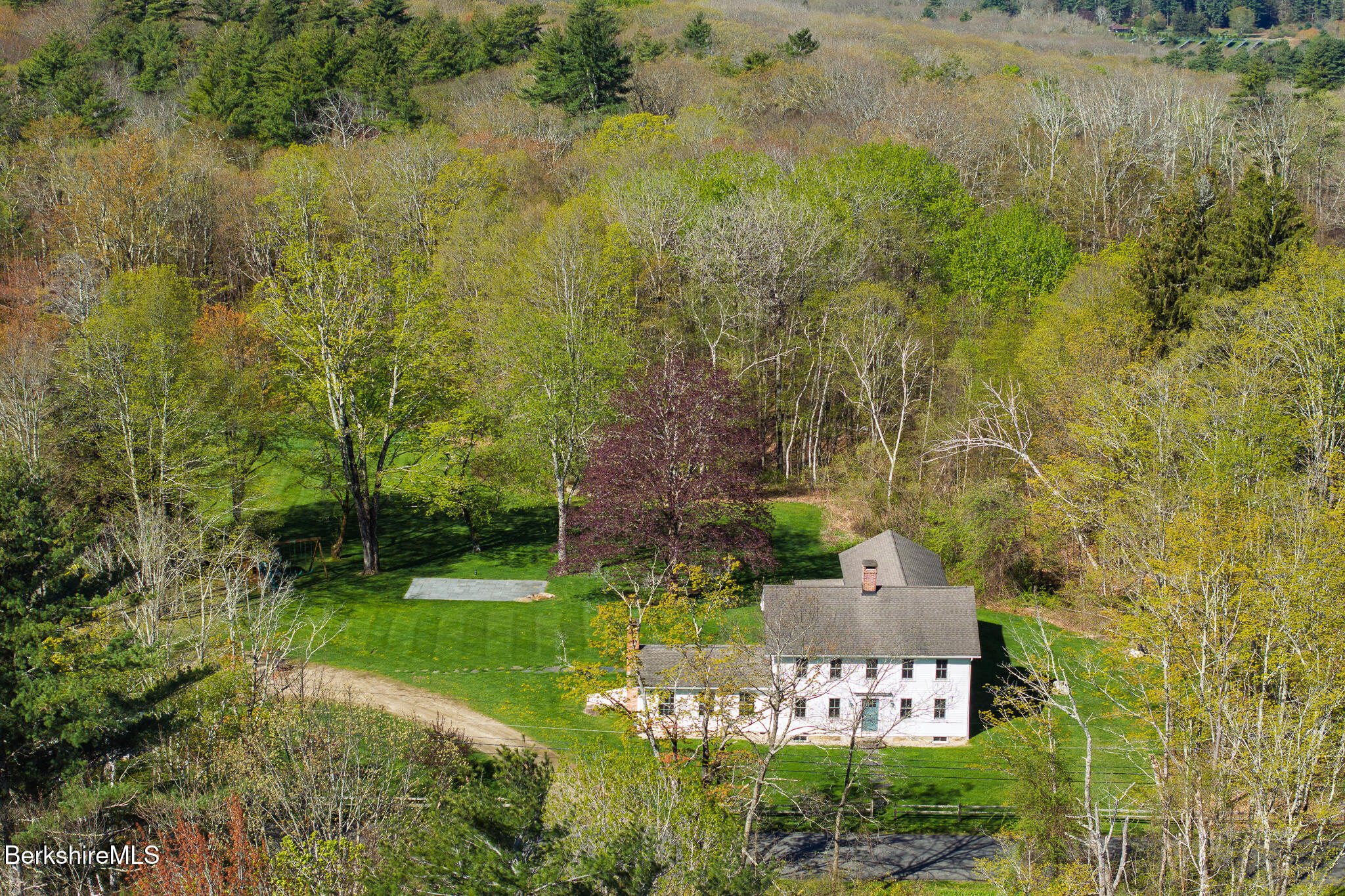304 Hickey Hill Road Sheffield, MA 01257 - Photo 7 of 60 an aerial view of a house with a garden