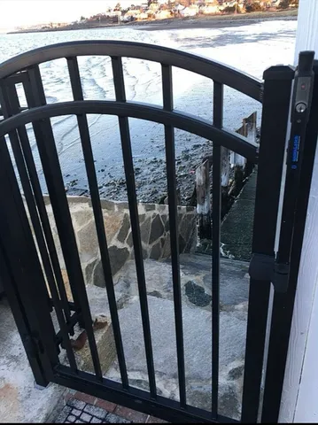 a view of a lake from a balcony