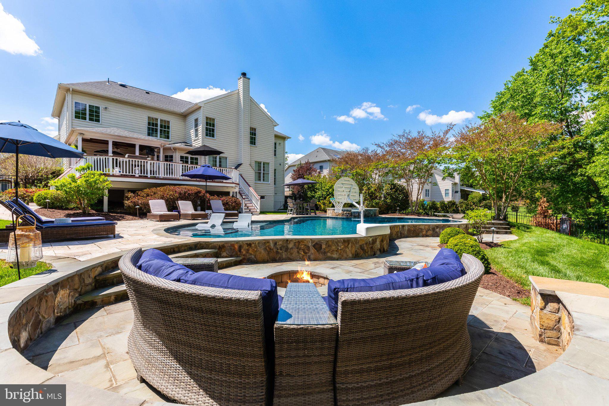 25554 Mimosa Tree Court Chantilly, VA 20152 - Photo 73 of 85 a view of outdoor space yard swimming pool and green space