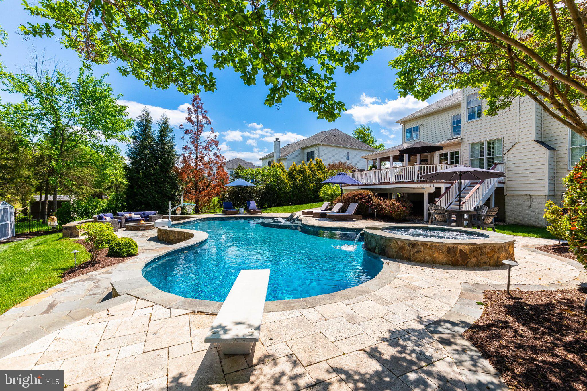 25554 Mimosa Tree Court Chantilly, VA 20152 - Photo 74 of 85 Serene backyard oasis with pool.