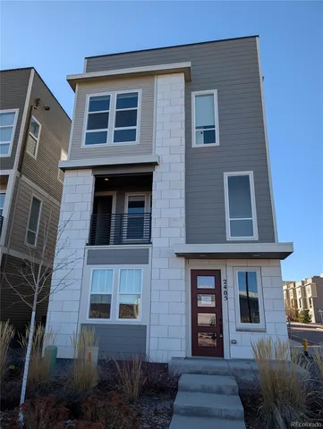 a front view of a house