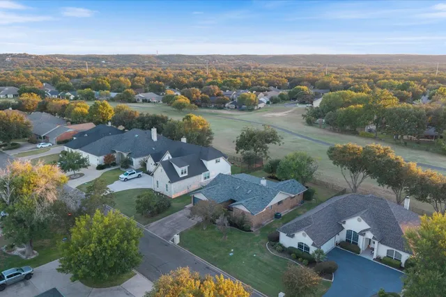 an aerial view of multiple house