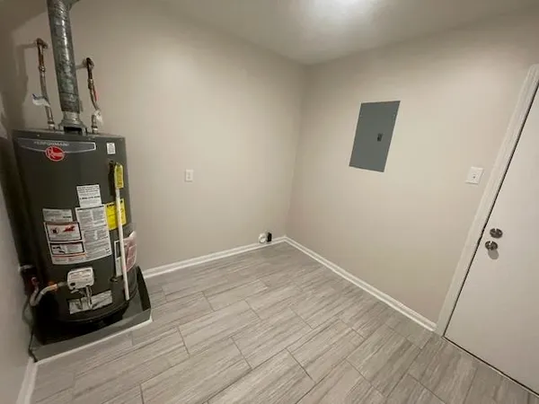 a view of a room with storage and utility