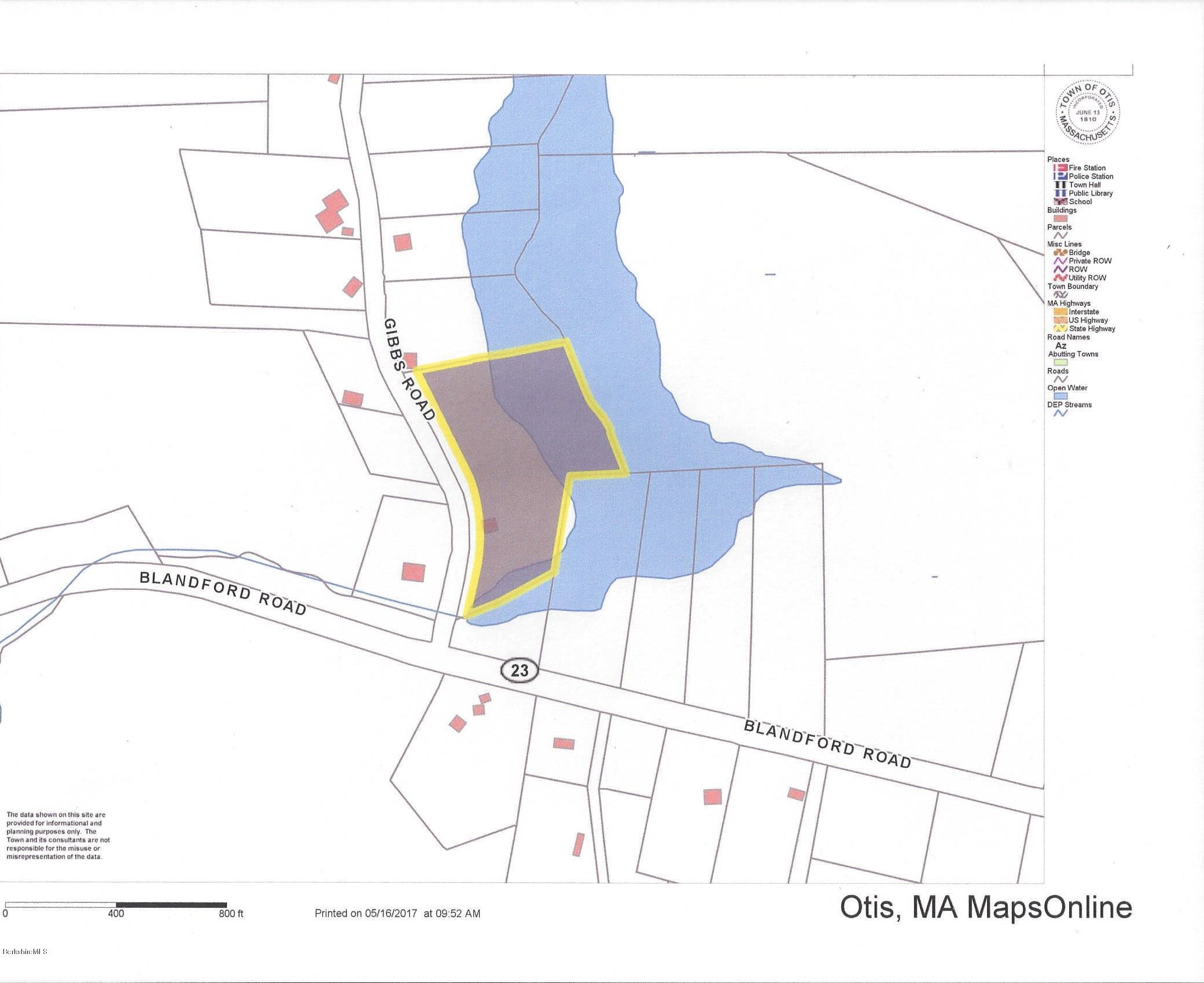 Lot 31-40 Gibbs Road Otis, MA 01253 - Photo 1 of 1 Otis Town Map