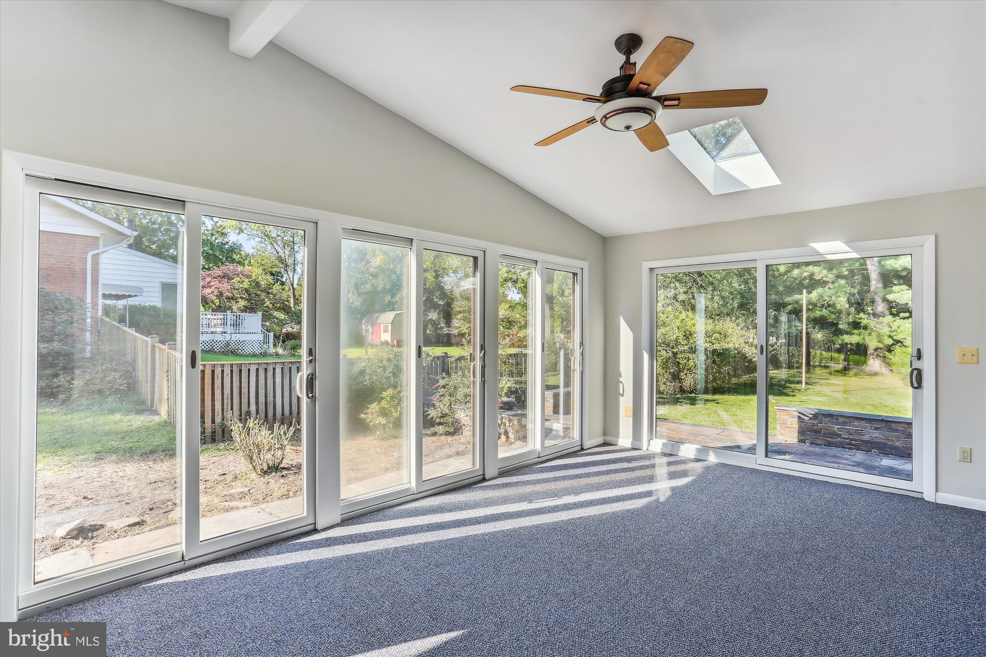 816 Olive Drive Silver Spring, MD 20905 - Photo 10 of 72 Sunroom with skylights and ceiling fan