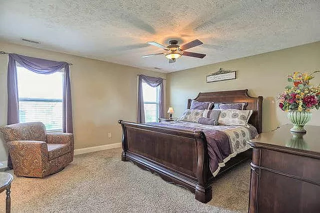 5102 Jacks Boulevard Champaign, IL 61822 - Photo 16 of 36 a bedroom with a bed couches chair and a potted plant