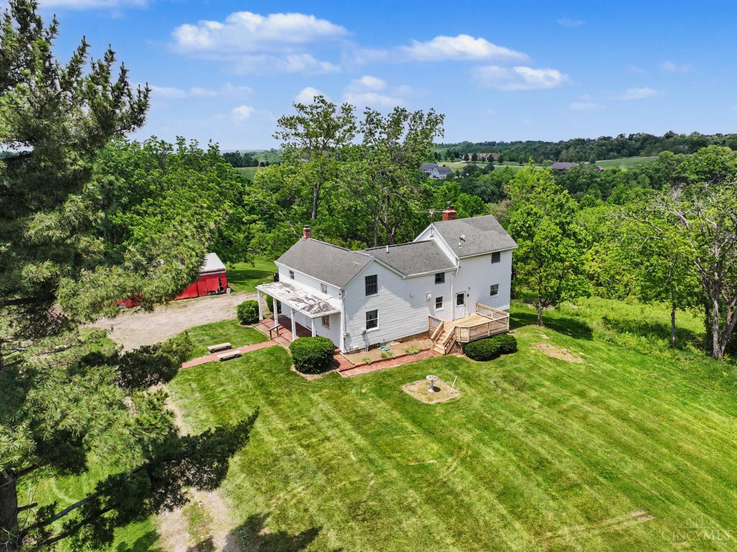 5856 Blue Rock Road Cincinnati, OH 45247 - Photo 1 of 51 Aerial of home and outbuilding