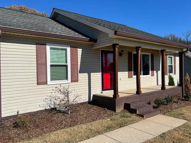 a front view of a house