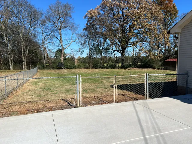 a view of a backyard