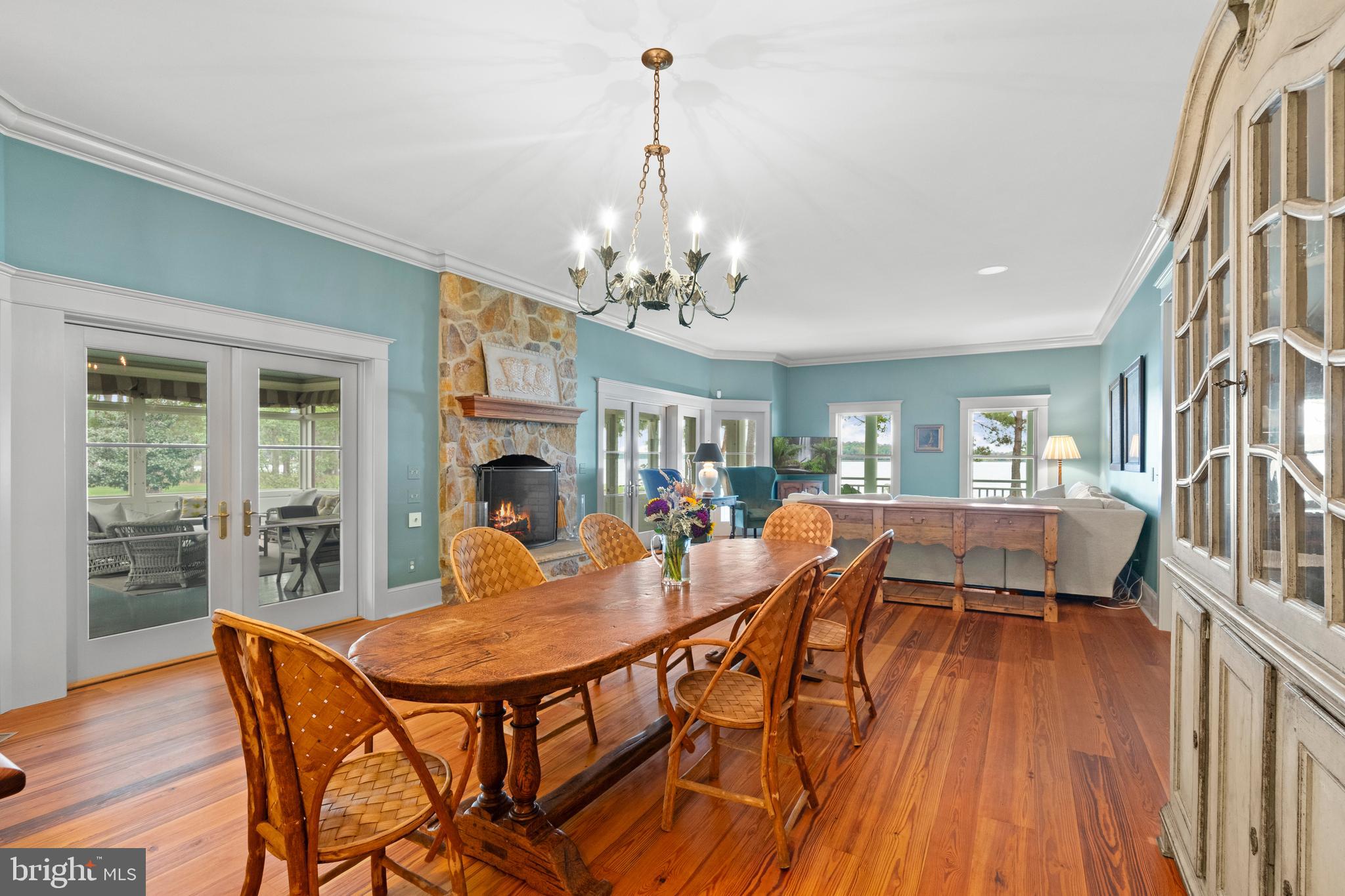 7536 Quaker Neck Road Bozman, MD 21612 - Photo 10 of 50 Dining Room with Fireplace