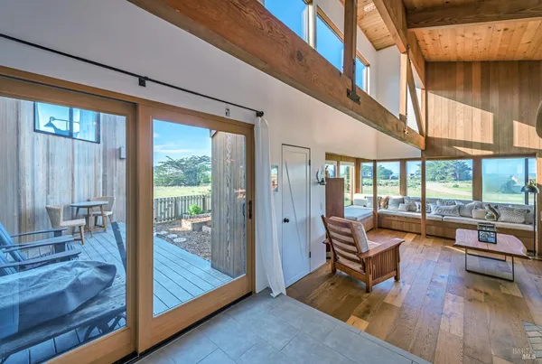 a living room filled with furniture