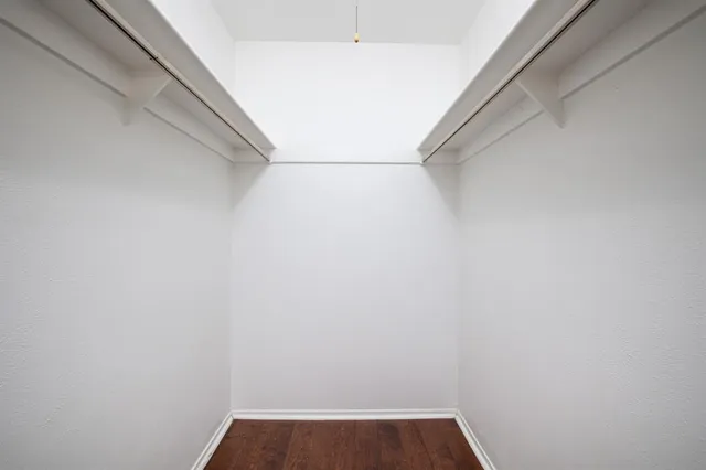 a view of small space with empty racks