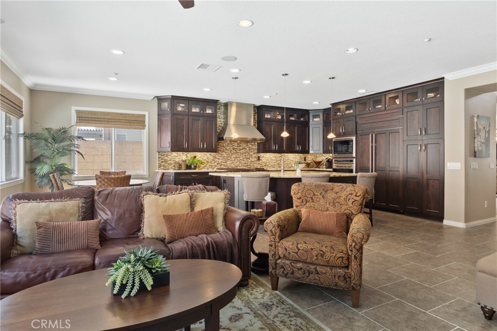 3837 Grandview Drive Brea, CA 92823 - Photo 23 of 72 a living room with furniture and kitchen view