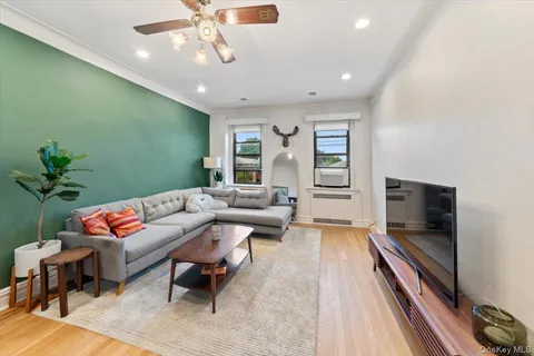 a view of livingroom with furniture and wooden floor
