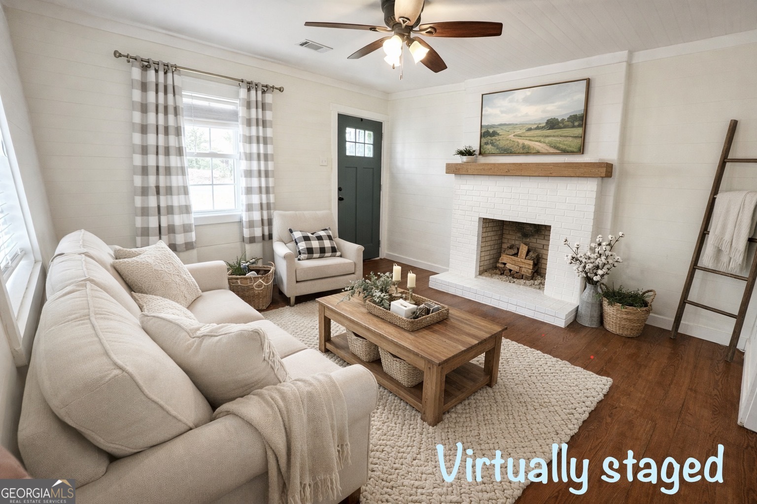 117 Marchman Street Bremen, GA 30110 - Photo 10 of 38 a living room with furniture and a fireplace