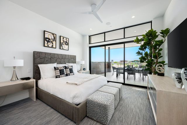 a view of a terrace with chairs