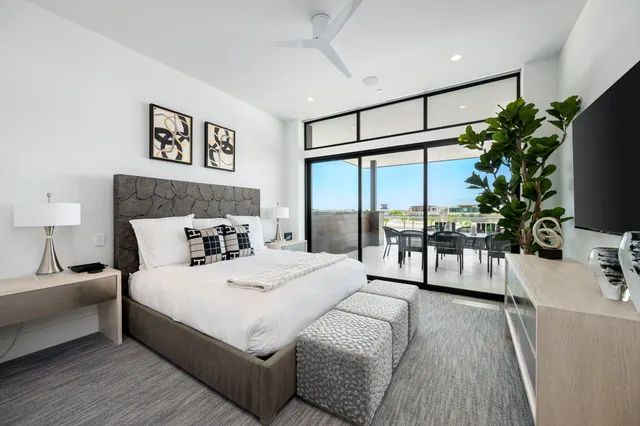 a view of a terrace with chairs