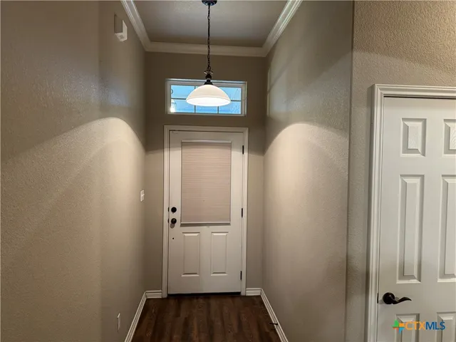 a view of a livingroom with a chandelier