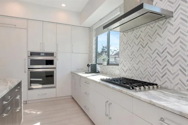 an aerial view of multiple house