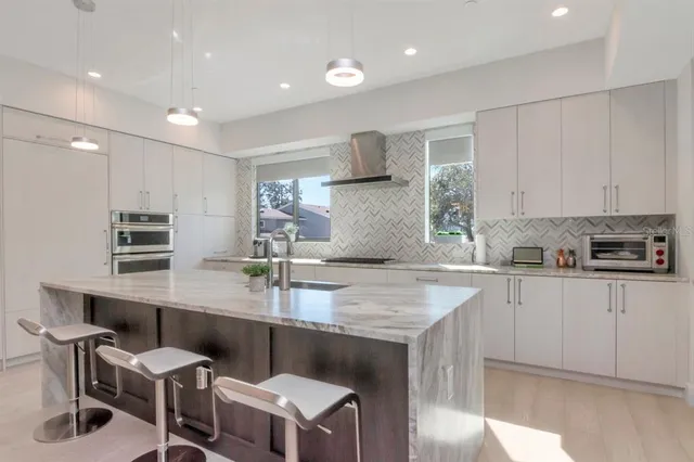 a view of a city with tall buildings