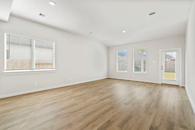 a bathroom with a sink vanity and a mirror