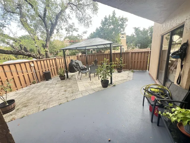 a view of outdoor space with seating