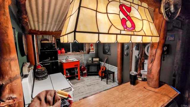 a room with musical instruments