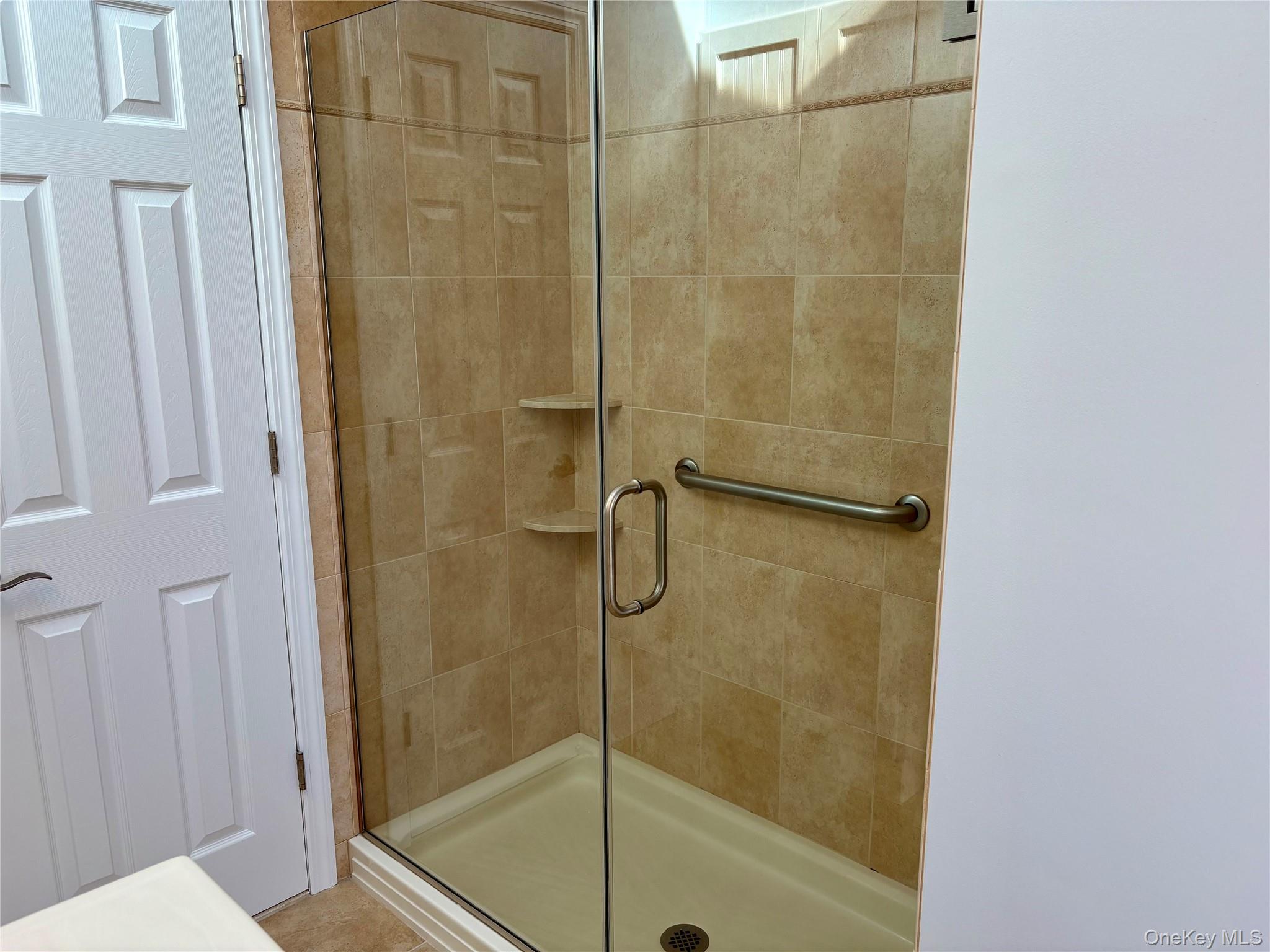 223 Timber Point Road East Islip, NY 11730 - Photo 20 of 47 a bathroom with a glass shower door