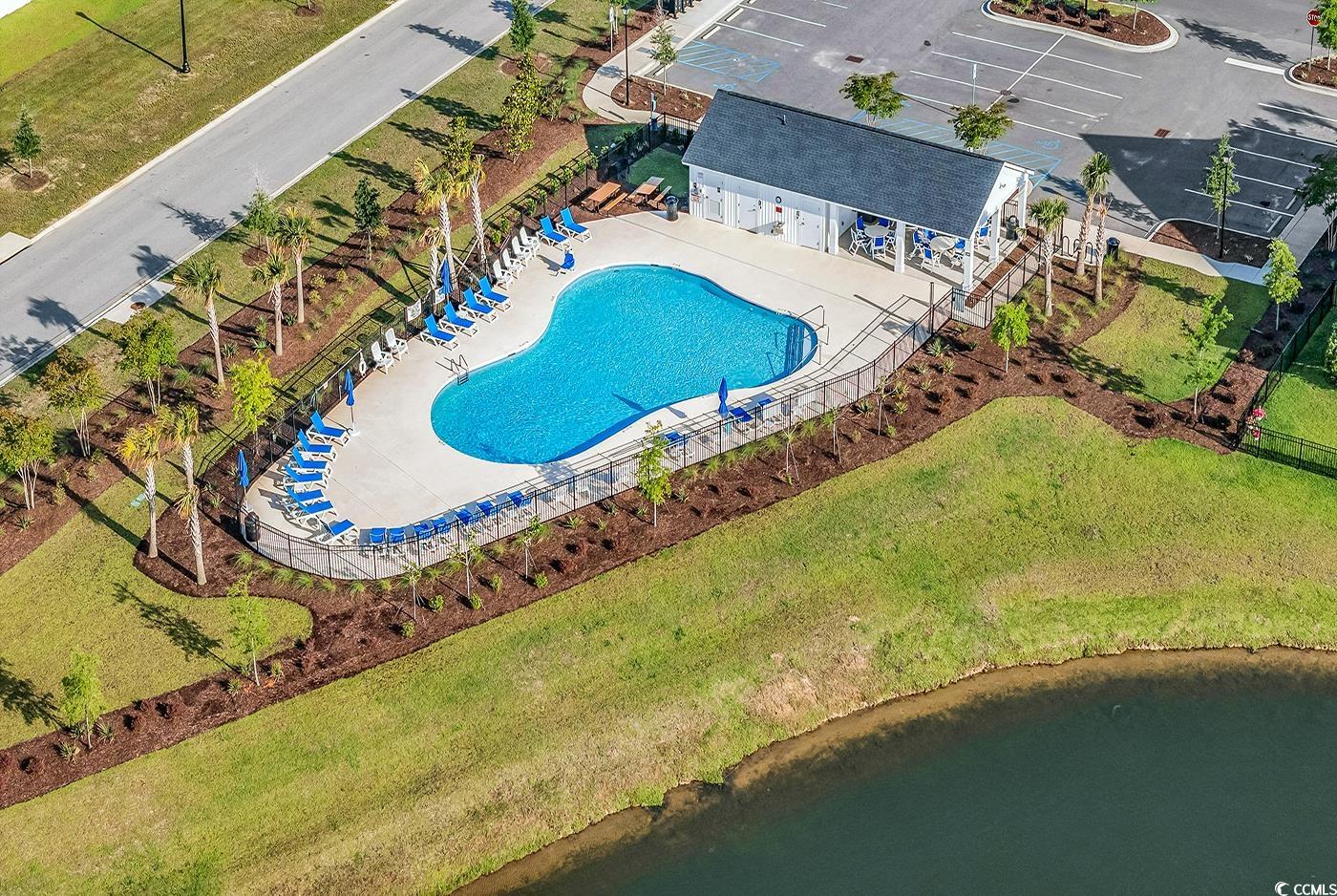 3048 Sistine Street Myrtle Beach, SC 29579 - Photo 38 of 40 Drone / aerial view of a pool area