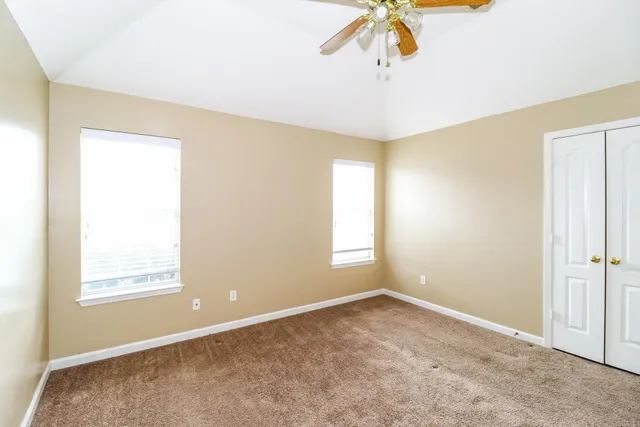 a view of a livingroom with a window
