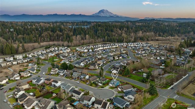 a view of a lake with a mountain