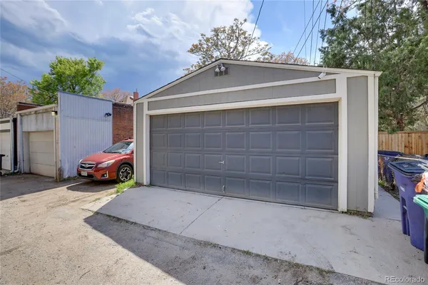 a car parked in garage