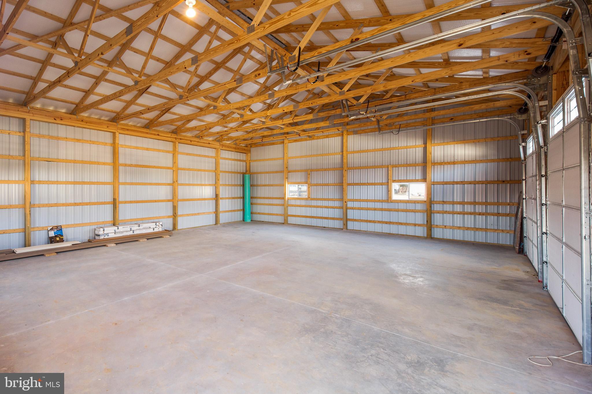 High ceilings and High  Garage doors.