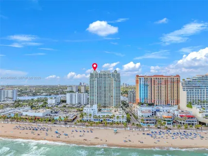 a view of a building from a yard