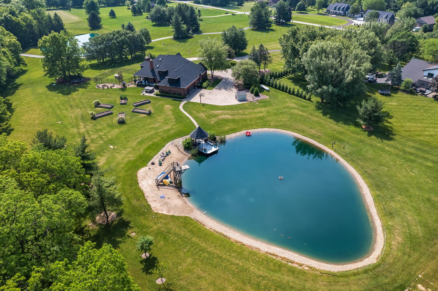 1430 Bean-Oller Road Delaware, OH 43015 - Photo 14 of 108 Aerial Pond View