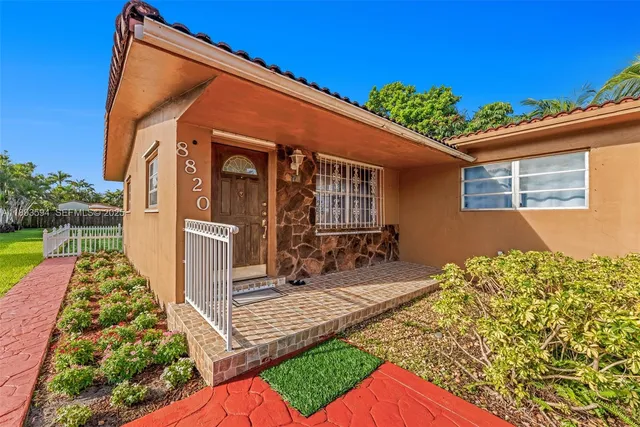 a front view of a house