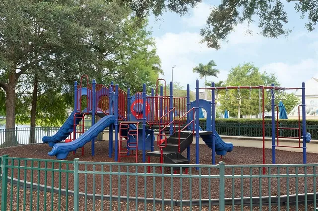 a view of a lake with houses