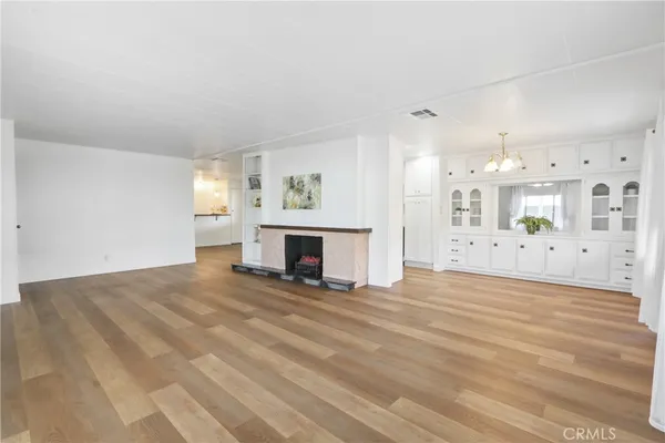 a view of a livingroom with a fireplace